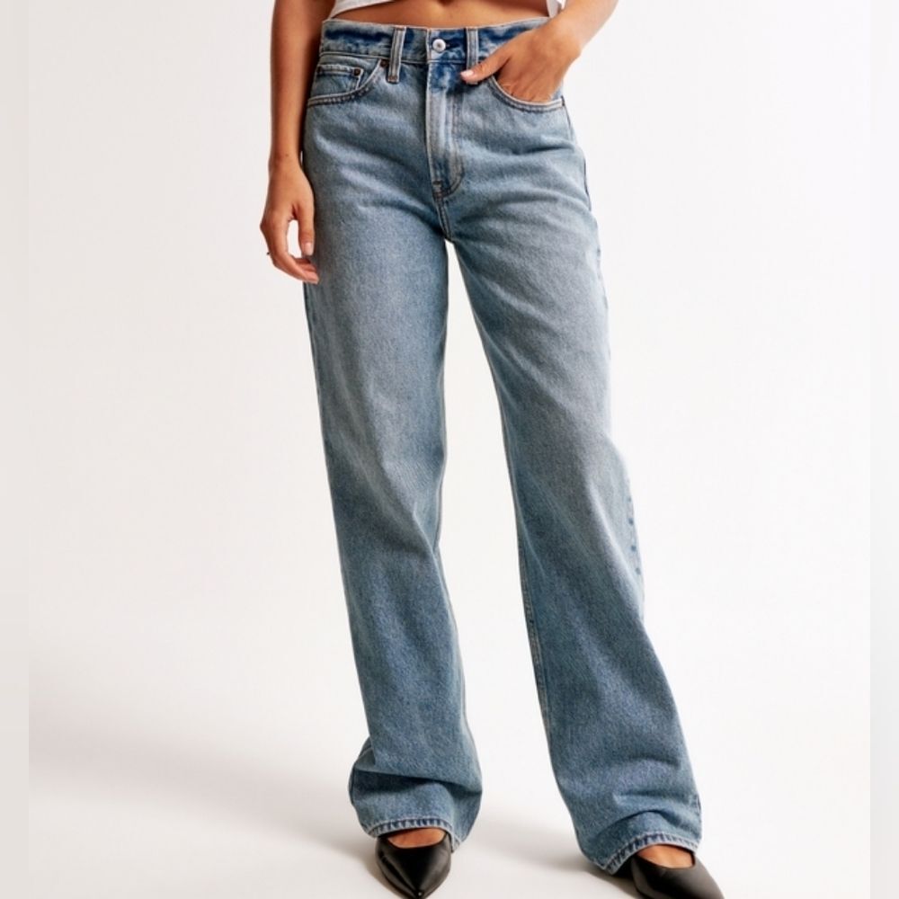 Abercrombie & Fitch | The Slouchy Jean Mid Rise Denim Jeans Women 30 / 10L - Picture 2 of 7